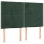 Voir la diapositive 2 : VIDAXL Tetes de lit 4 pcs Vert fonce 72x5x78/88 cm Velours