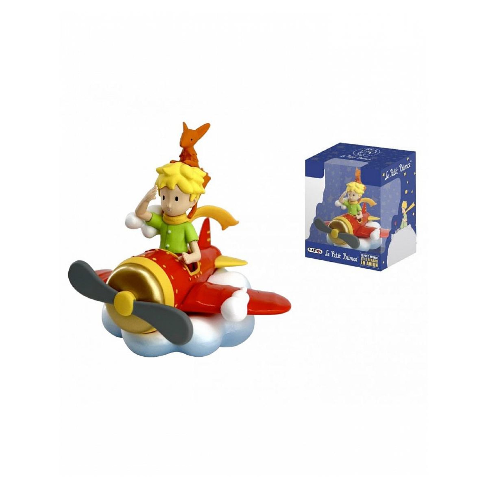 Plastoy Le Petit Prince et le renard en avion