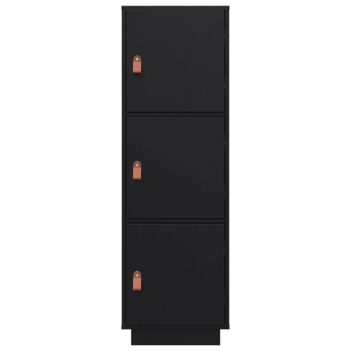 VIDAXL Buffet haut Noir 34x40x108,5 cm Bois massif de pin