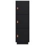 Voir la diapositive 5 : VIDAXL Buffet haut Noir 34x40x108,5 cm Bois massif de pin