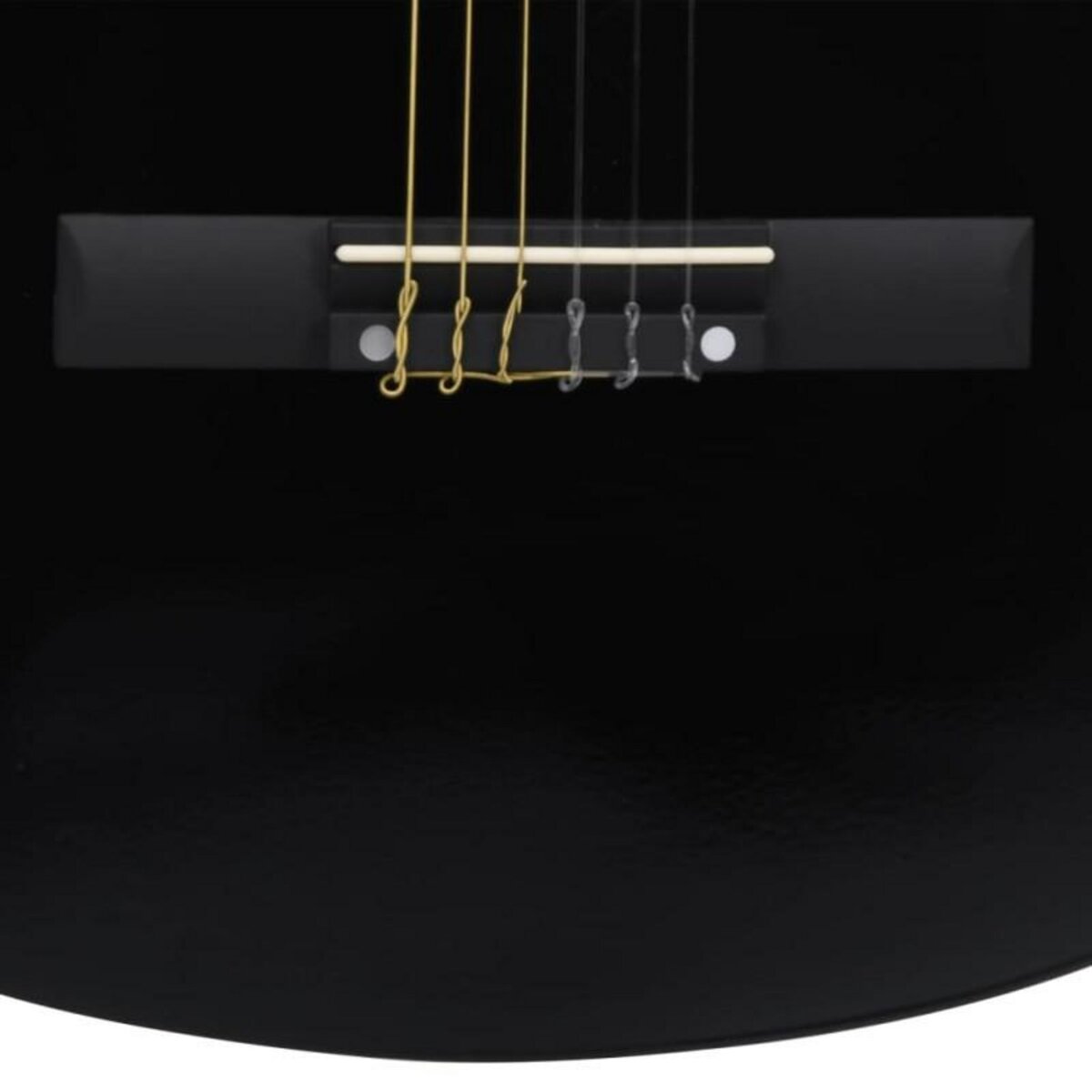 VIDAXL Guitare découpée classique occidentale avec 6 cordes Noir 38