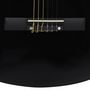 Voir la diapositive 6 : VIDAXL Guitare découpée classique occidentale avec 6 cordes Noir 38