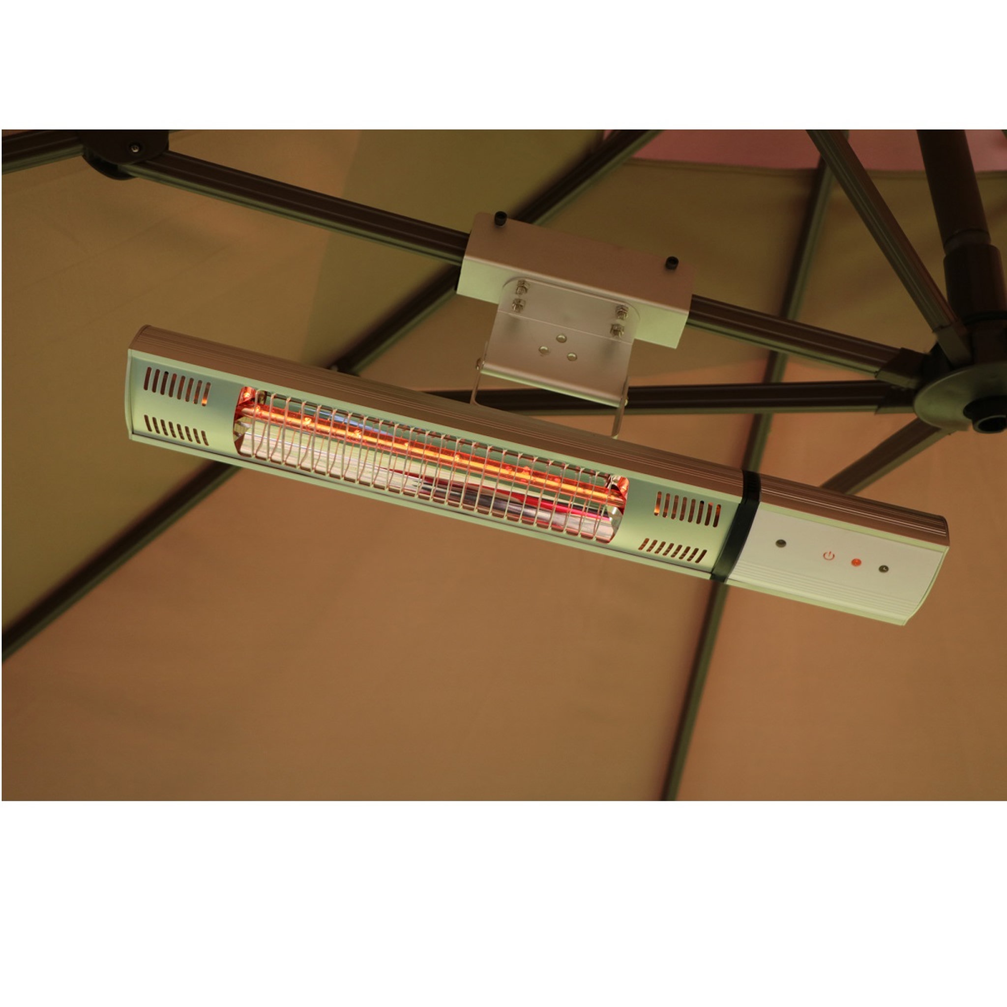 Voir la diapositive 4 : FAVEX Parasol chauffant électrique acier - ALBA