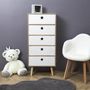 Voir la diapositive 5 : Paris Prix Chiffonnier Enfant  Star  91cm Blanc & Beige