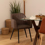 Voir la diapositive 2 : ATMOSPHERA Lot de 2 fauteuils à diner effet cuir VISOCA - Marron
