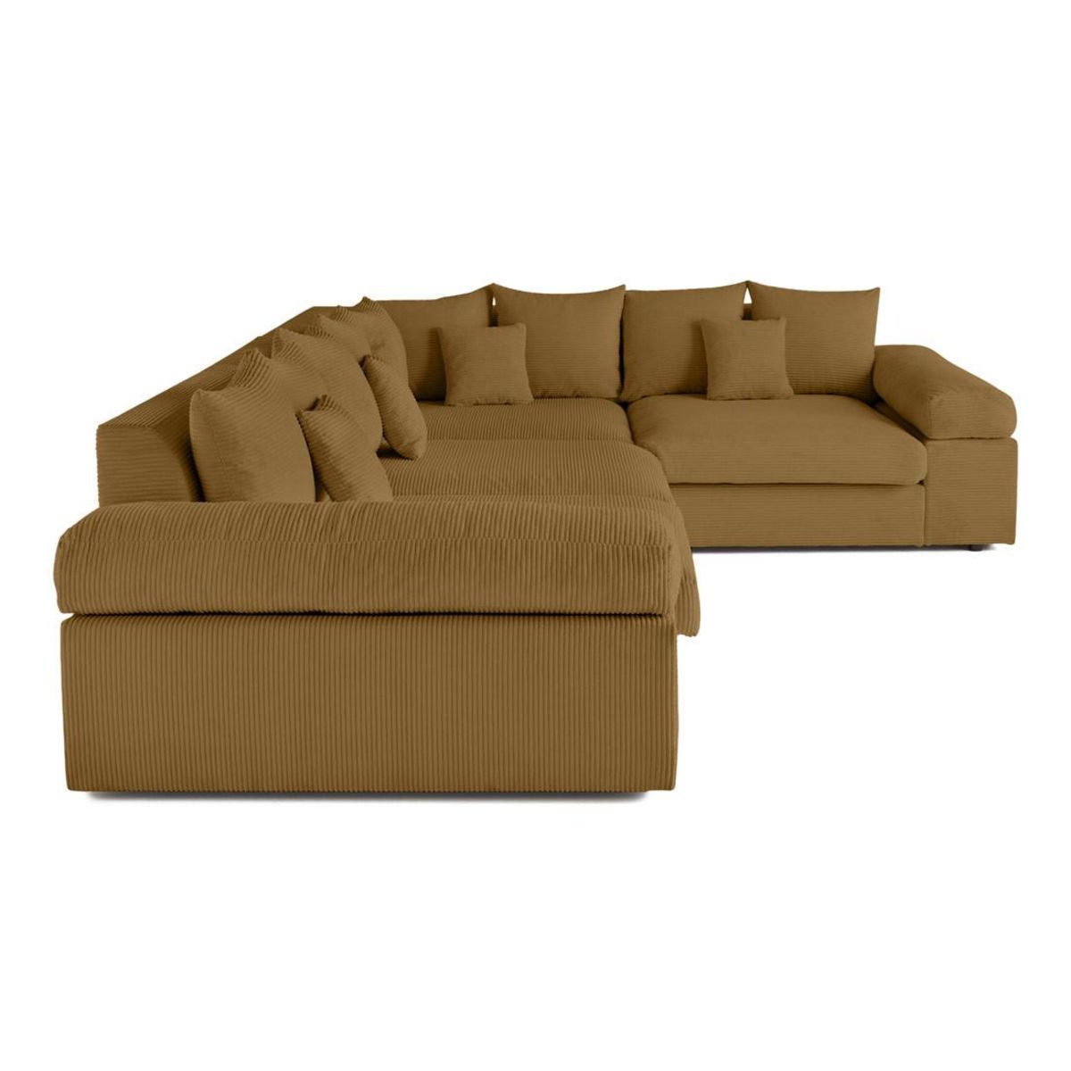 LISA DESIGN Aspen - canapé d'angle réversible 5 places - assise profonde - en velours côtelé