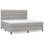 Voir la diapositive 2 : VIDAXL Sommier a lattes de lit avec matelas Gris clair 200x200cm Tissu