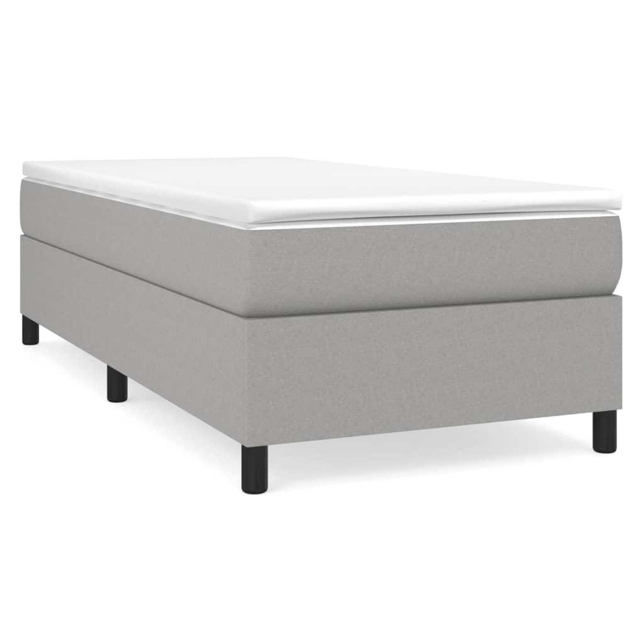 Voir la diapositive 2 : VIDAXL Cadre de lit sans matelas gris clair 80x200 cm tissu