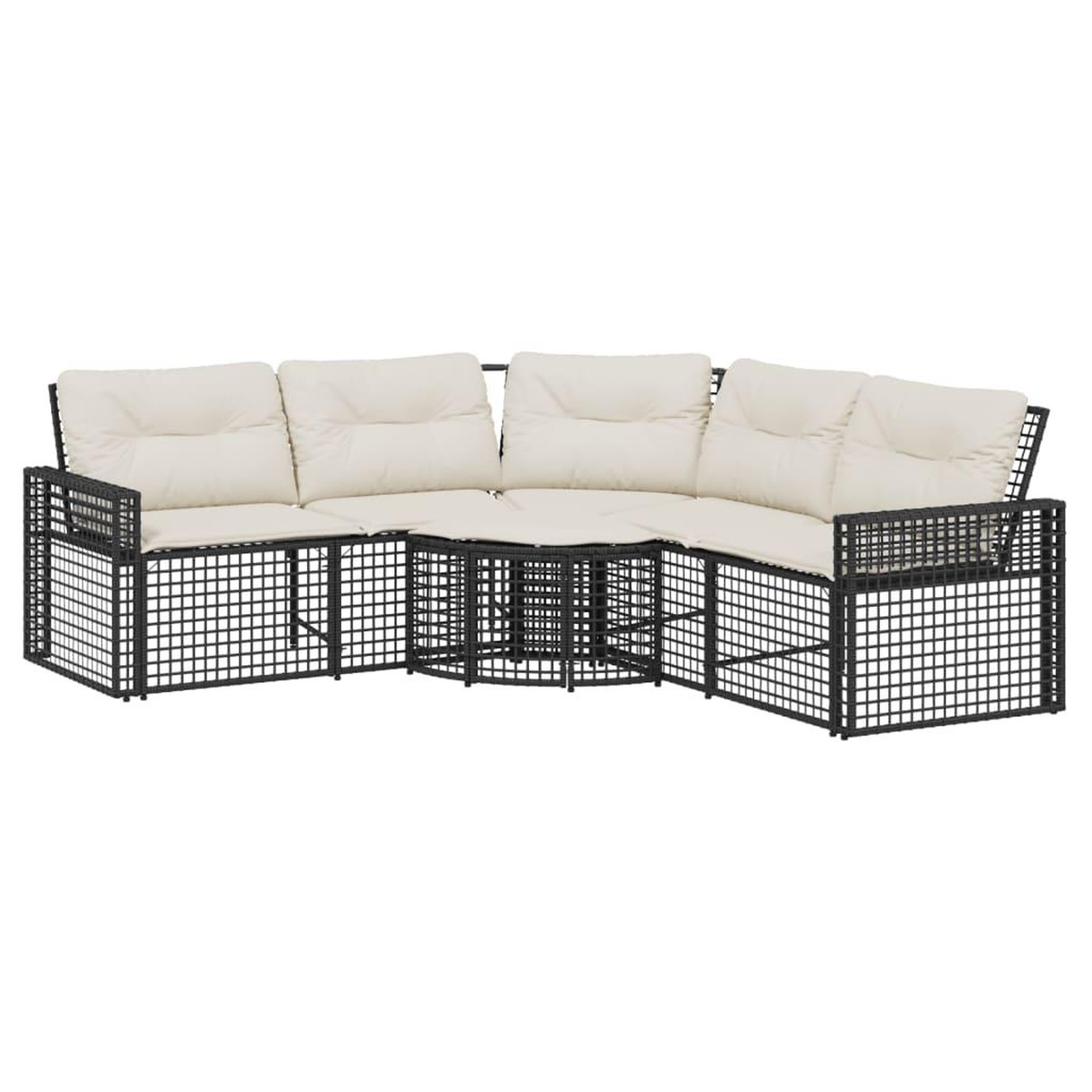 Voir la diapositive 2 : VIDAXL Canape de jardin et coussins et repose-pied en forme de L rotin
