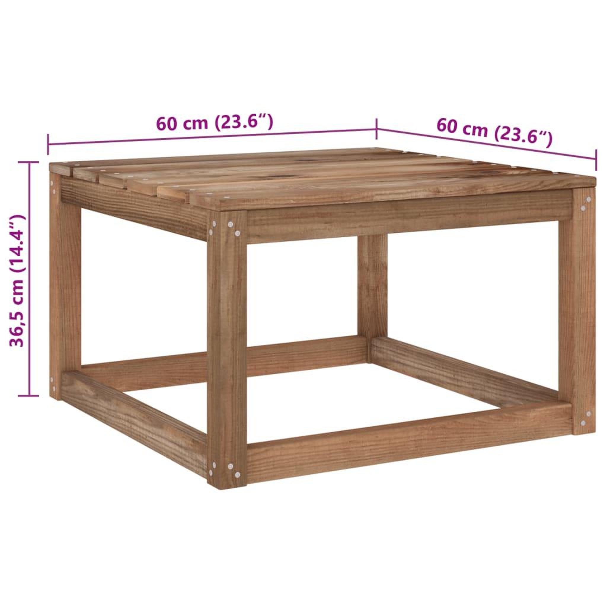 Voir la diapositive 6 : VIDAXL Salon de jardin 6 pcs avec coussins vert Bois de pin impregne