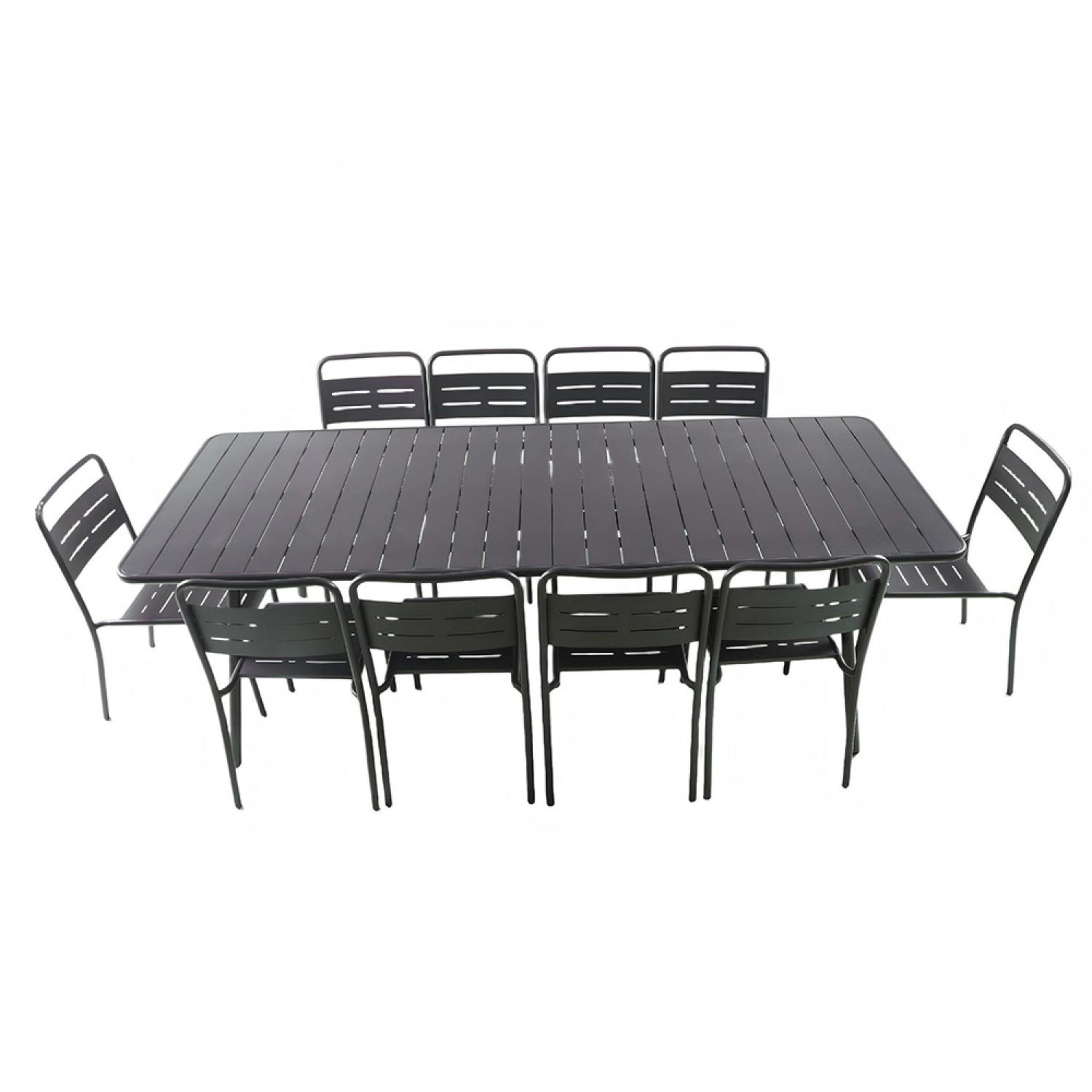 CONCEPT USINE Ensemble table de jardin 234 cm et 10 chaises bergame