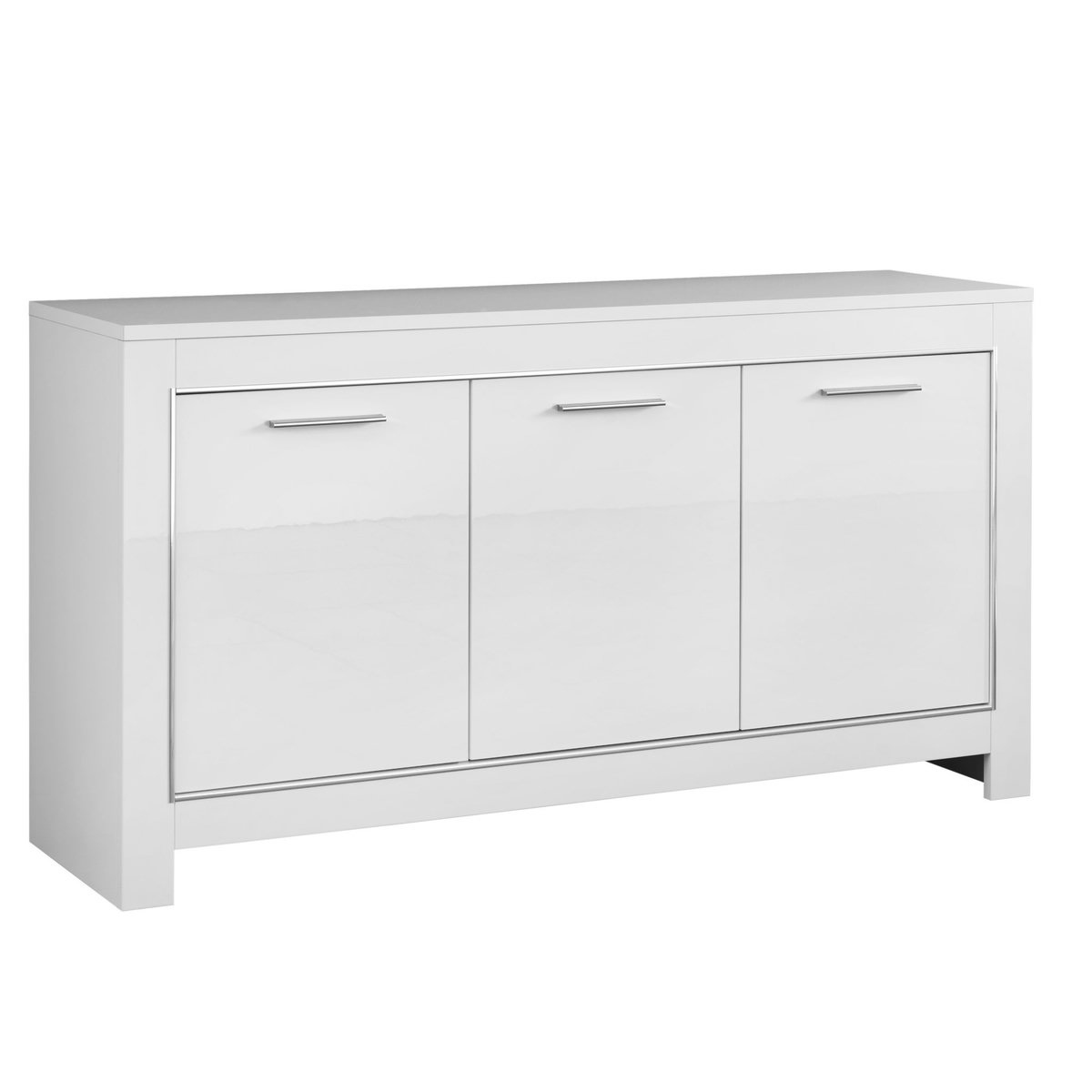 Buffet design moderne 3 portes laqué brillant L160 cm MILANO