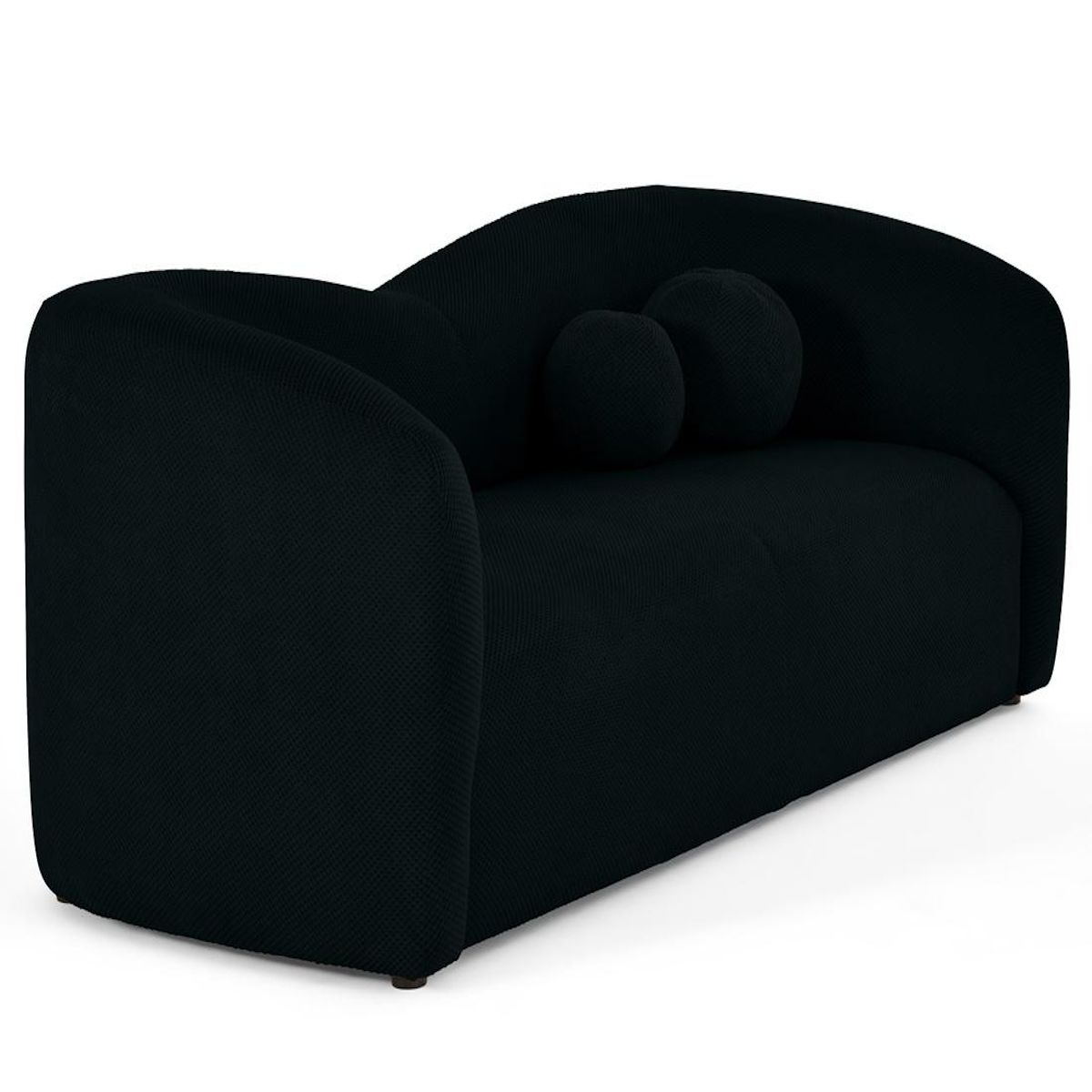 LISA DESIGN Charles - canapé droit 3 places en velours texturé