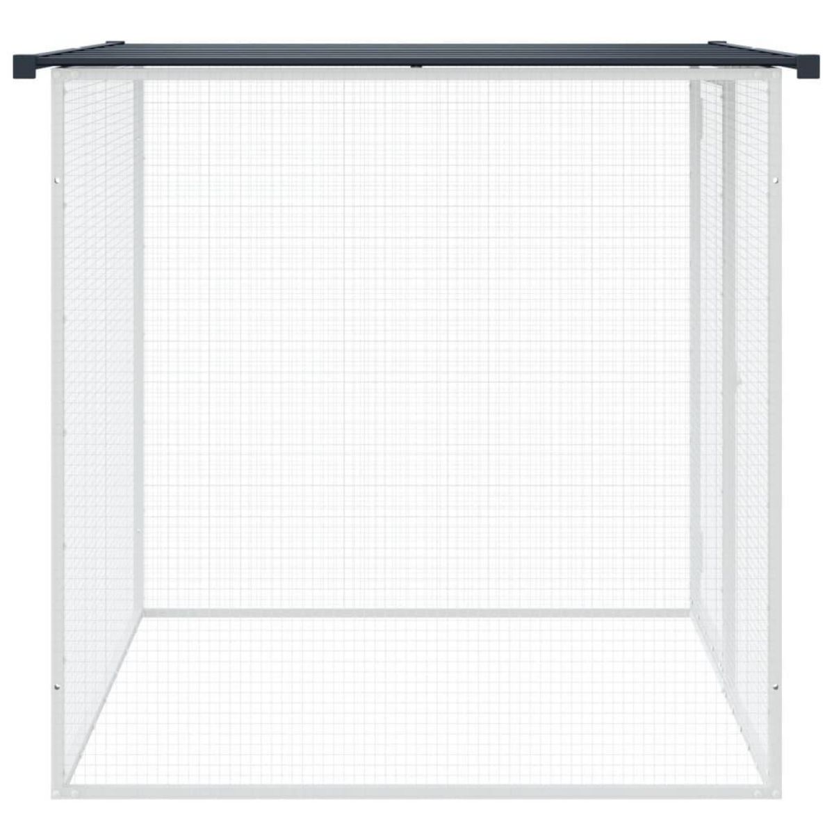 VIDAXL Poulailler avec toit anthracite 103x98x90 cm acier galvanise