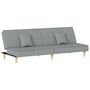 Voir la diapositive 2 : VIDAXL Canape-lit a gris clair tissu