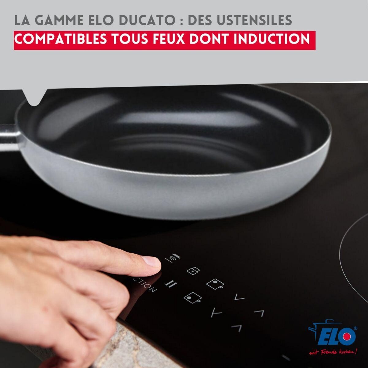 ELO Poêle tous feux 32 cm sans PFAS Elo Ducato