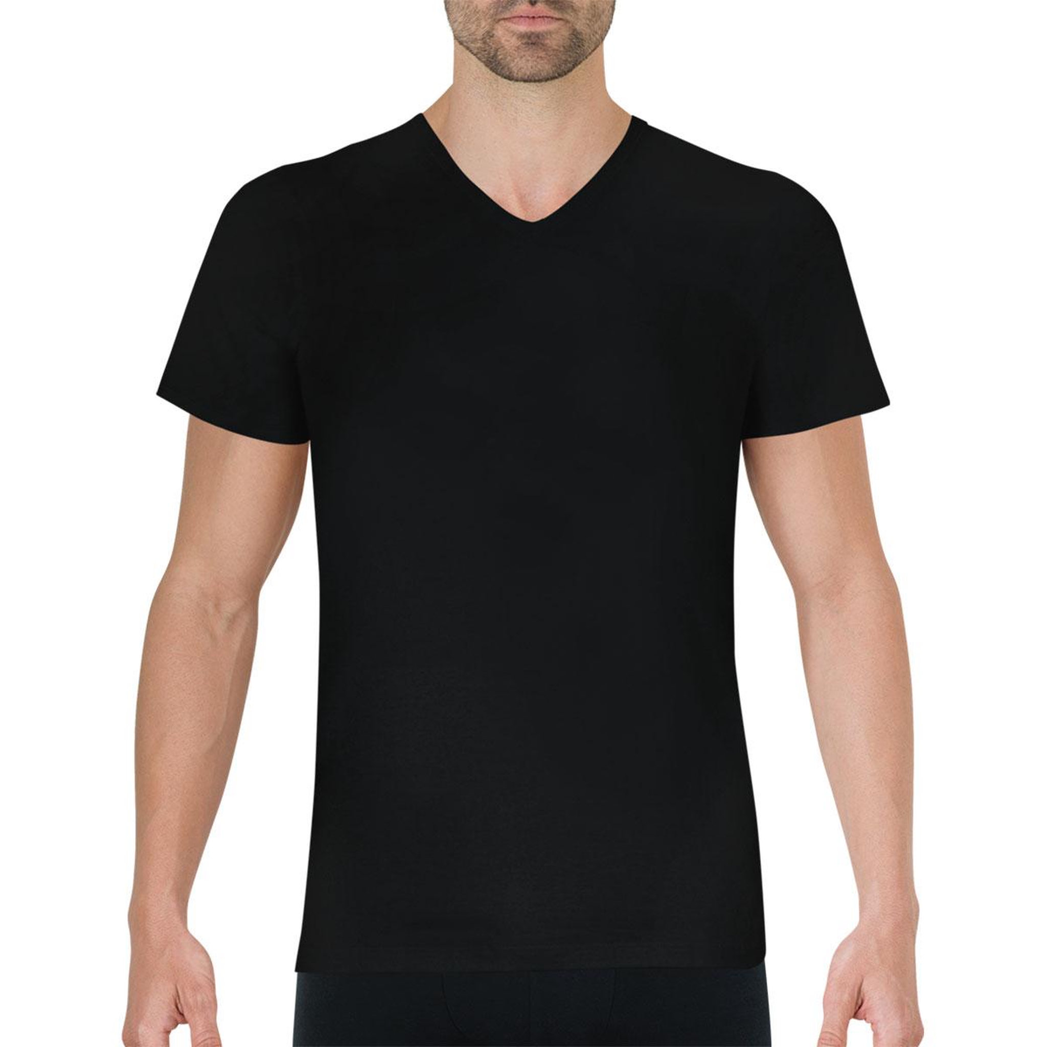 Voir la diapositive 1 : Eminence Tee-shirt col V Pur coton Premium