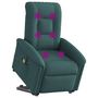 Voir la diapositive 2 : VIDAXL Fauteuil inclinable de massage electrique Vert fonce Tissu