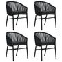 Voir la diapositive 3 : VIDAXL Ensemble a manger de jardin 5 pcs Noir