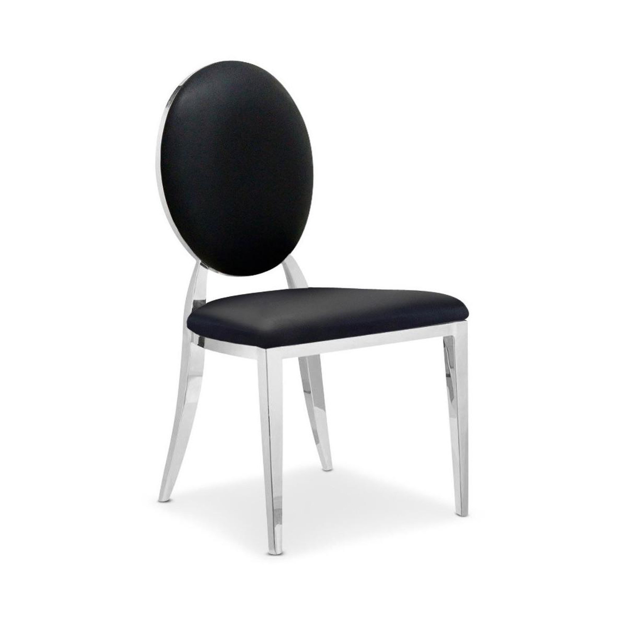 Voir la diapositive 2 : Paris Prix Lot de 2 Chaises Médaillon  Tatianna  90cm Noir