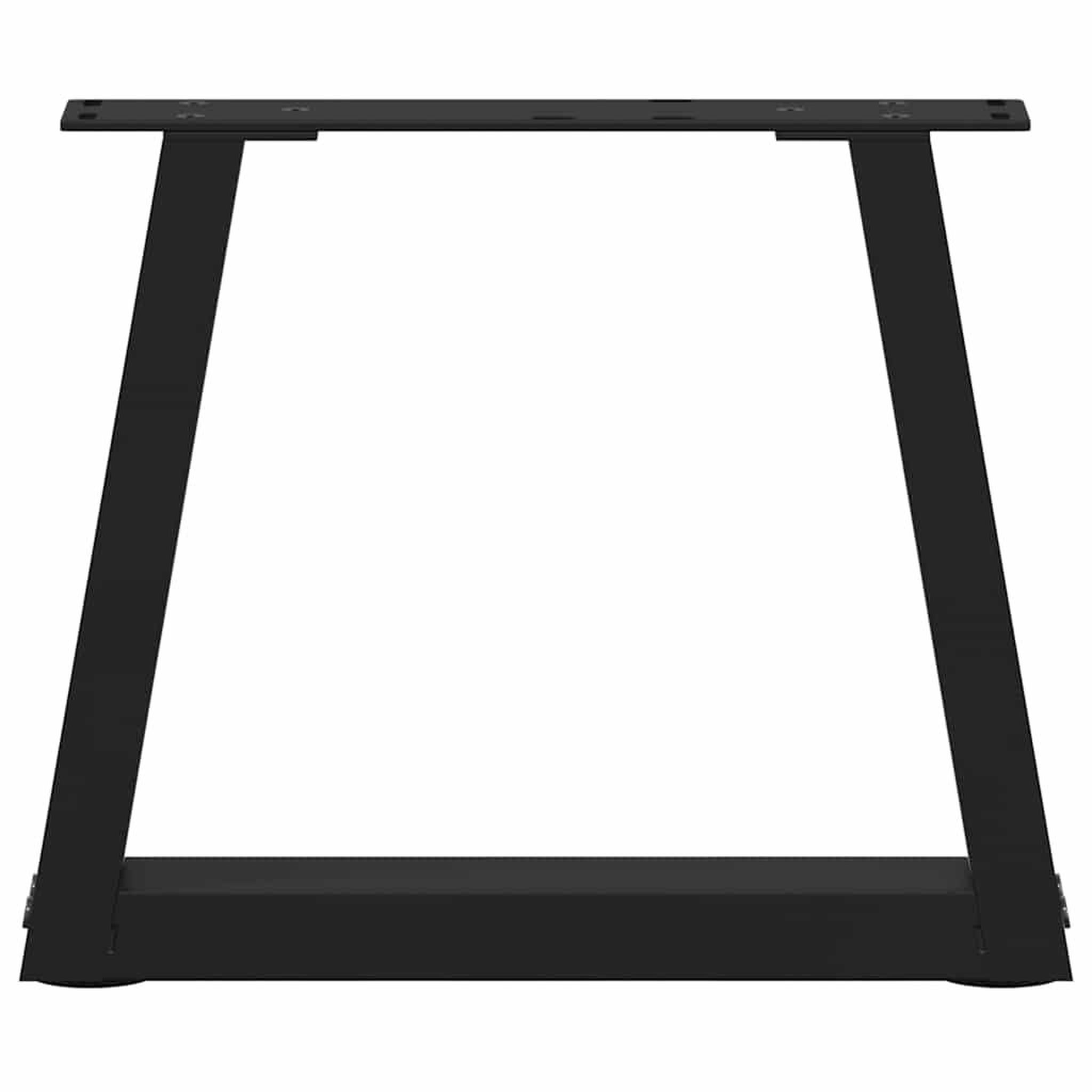 Voir la diapositive 5 : VIDAXL Pieds de table a manger forme V 2 pcs noir 30x(30-31,3)cm acier