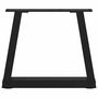 Voir la diapositive 5 : VIDAXL Pieds de table a manger forme V 2 pcs noir 30x(30-31,3)cm acier
