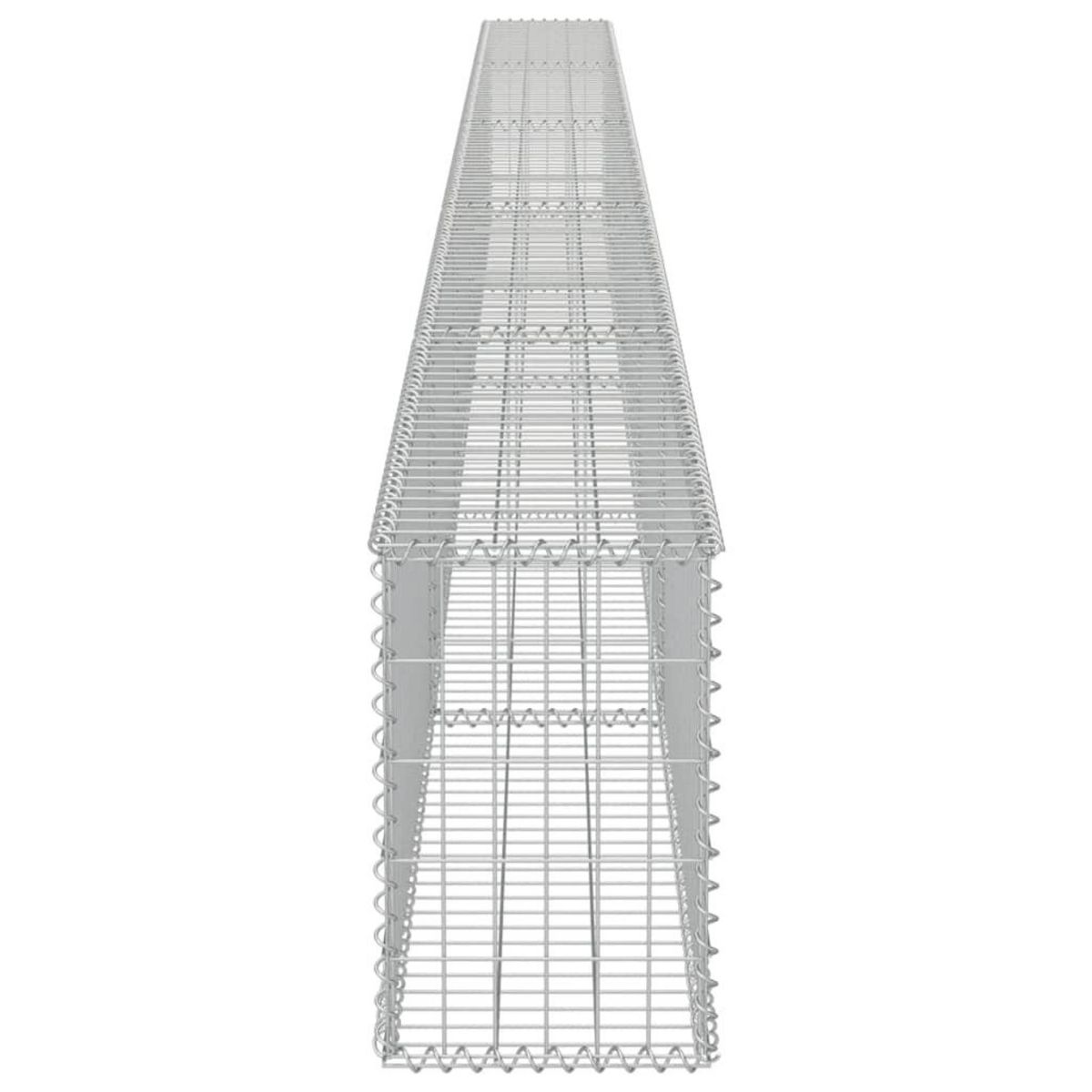 VIDAXL Mur a gabion avec couvercles Acier galvanise 600x30x50 cm