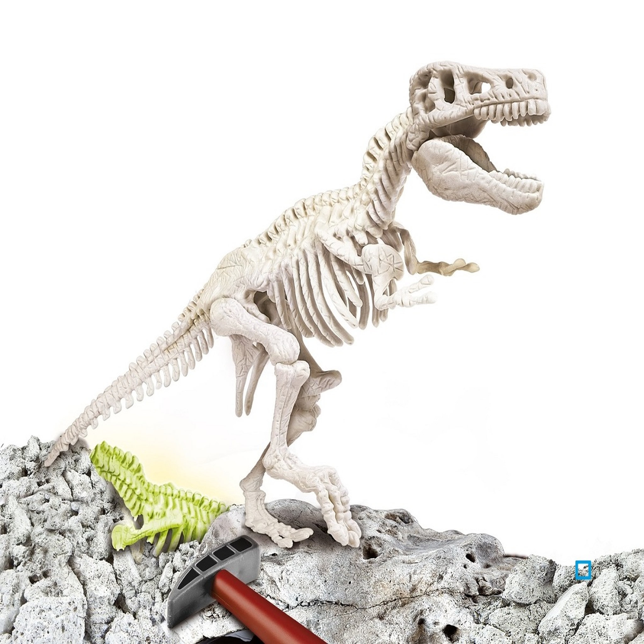 Voir la diapositive 2 : CLEMENTONI Archeo Ludic T-Rex fluo
