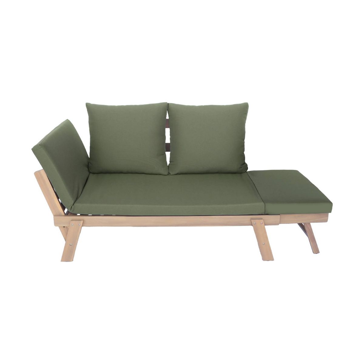 SWEEEK Banquette de jardin bois d'acacia 2/3 places JALANCE 155 / 200 x 72 x 74.5cm