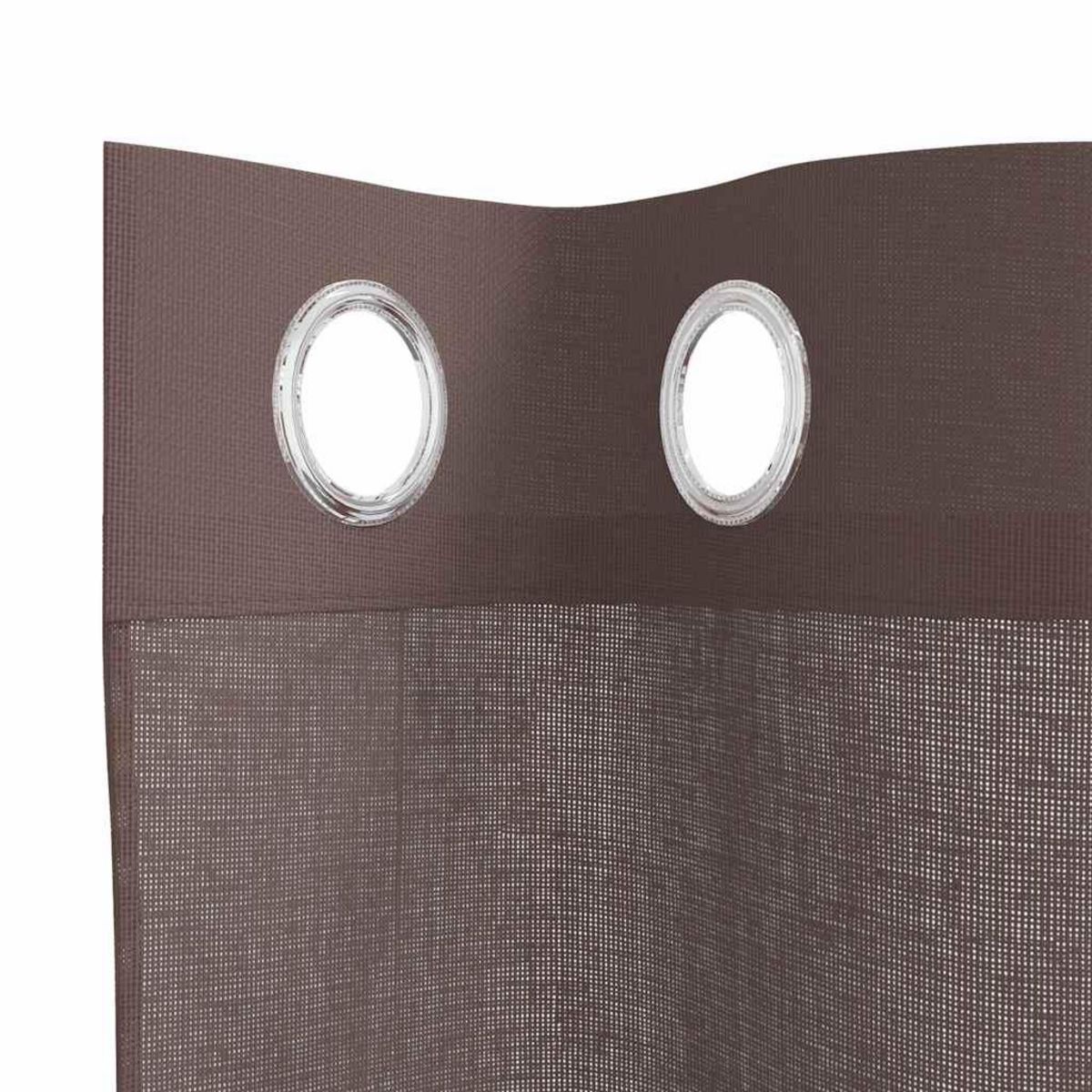 VIDAXL Rideaux en voile avec œillets 2 pcs marron 140x245 cm