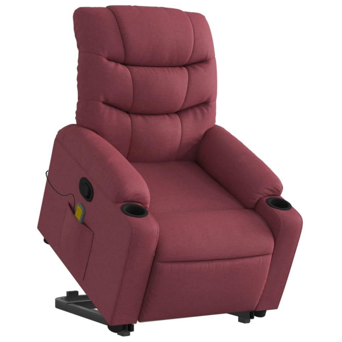 VIDAXL Fauteuil inclinable de massage Rouge bordeaux Tissu