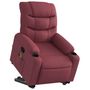 Voir la diapositive 3 : VIDAXL Fauteuil inclinable de massage Rouge bordeaux Tissu