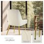 Voir la diapositive 4 : tectake Chaise rembourrée en velours rembourré beige Lot de 4