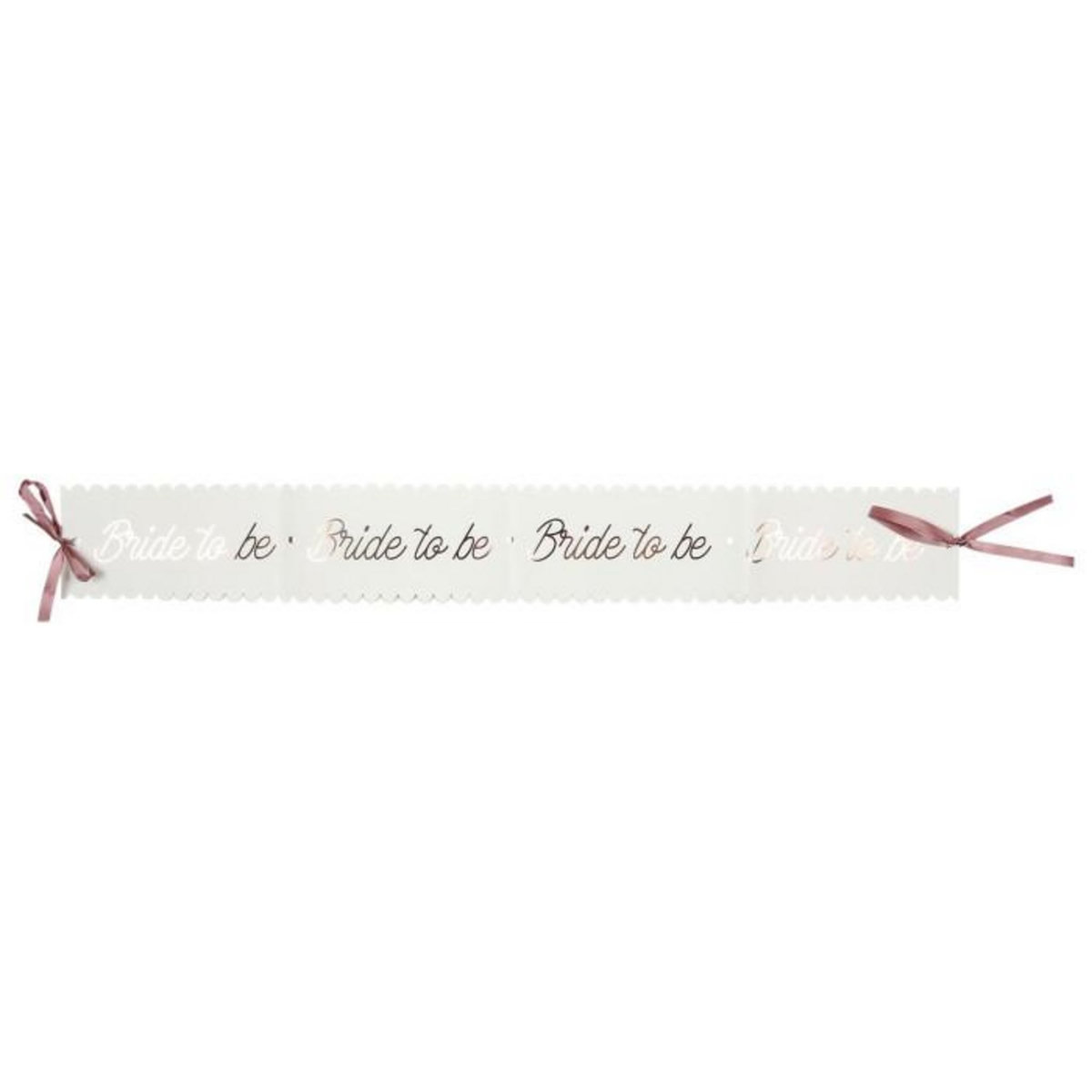 Paris Prix Écharpe en Papier  Bride to Be  80cm Blanc & Rose