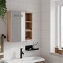 Voir la diapositive 3 : VIDAXL Armoire de salle de bain a miroir avec LED chene 45x13x52 cm