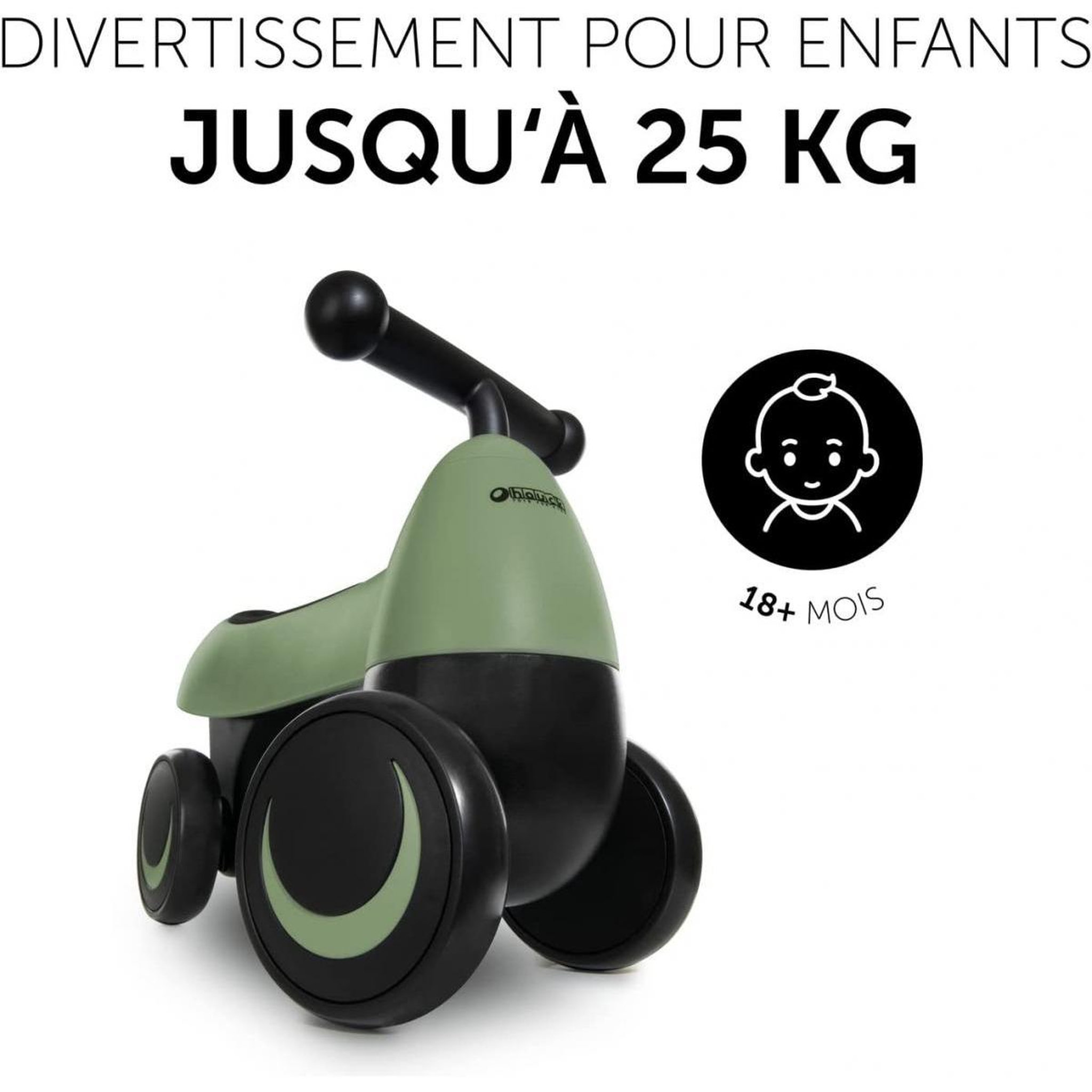 Voir la diapositive 2 : HAUCK Porteur Ride-on 1st Ride Four Vert Mat