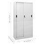Voir la diapositive 6 : VIDAXL Armoire a bureau porte coulissante Gris clair 90x40x180cm Acier