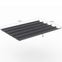 Voir la diapositive 4 : ID MARKET Toit rétractable de rechange gris anthracite pour pergola toit rétractable 3x4 M