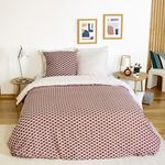 Home collection Parure de couette 3 pcs 100% microfibre, tiagoh. Coloris disponibles : Rouge
