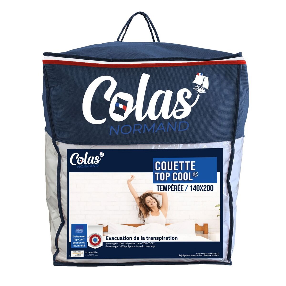 COLAS NORMAND Couette tempérée 300 g/m² polyester TOP COOL 