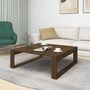 Voir la diapositive 3 : VIDAXL Table basse Chene marron 100x100x35 cm Bois d'ingenierie