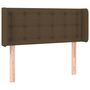 Voir la diapositive 2 : VIDAXL Tete de lit avec oreilles Marron Fonce 103x16x78/88 cm Tissu