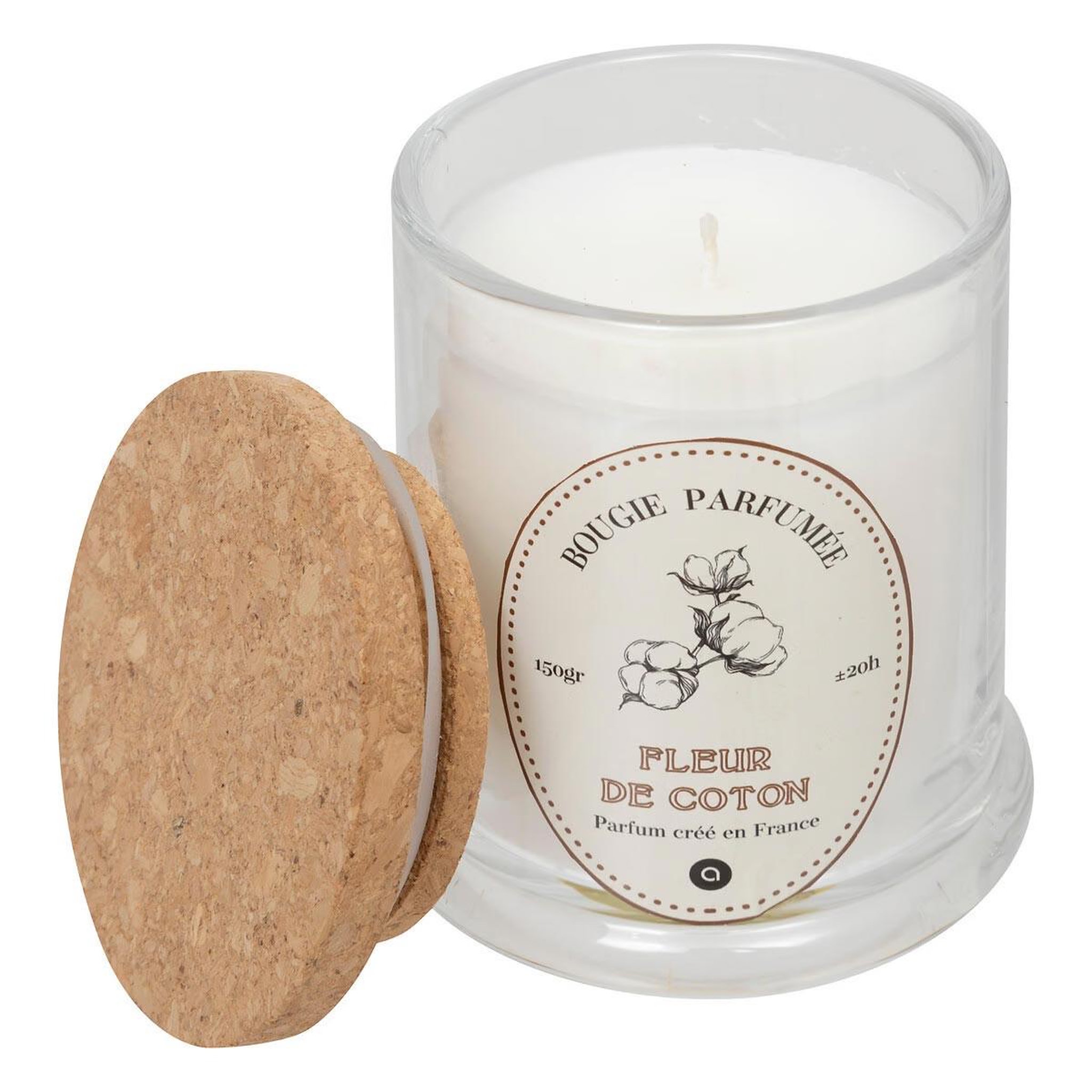 Voir la diapositive 2 : ATMOSPHERA Bougie parfumée  hapo  150g fleur de coton