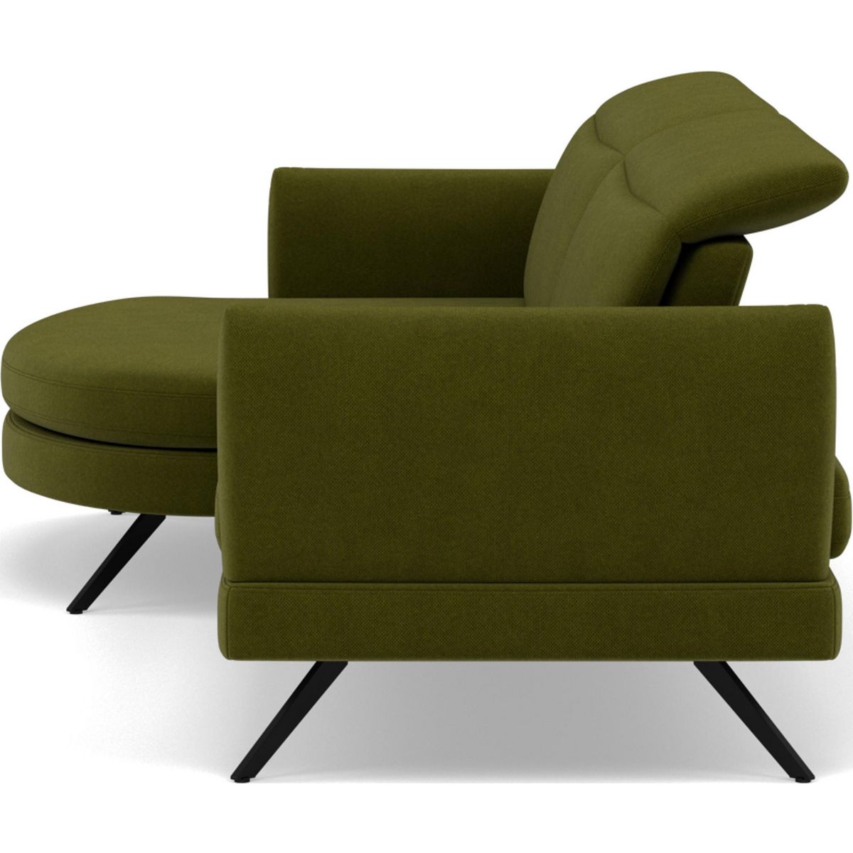 LISA DESIGN Terry - canapé d'angle gauche 4 places avec têtières réglables en tissu texturé