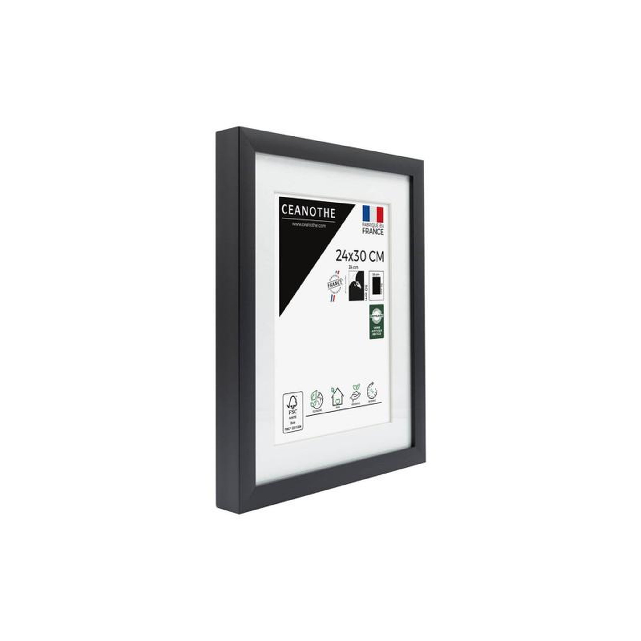Voir la diapositive 2 : CEANOTHE Cadre Ceanothe CADRE 24X30 OUV 18X24 MILAN NOIR