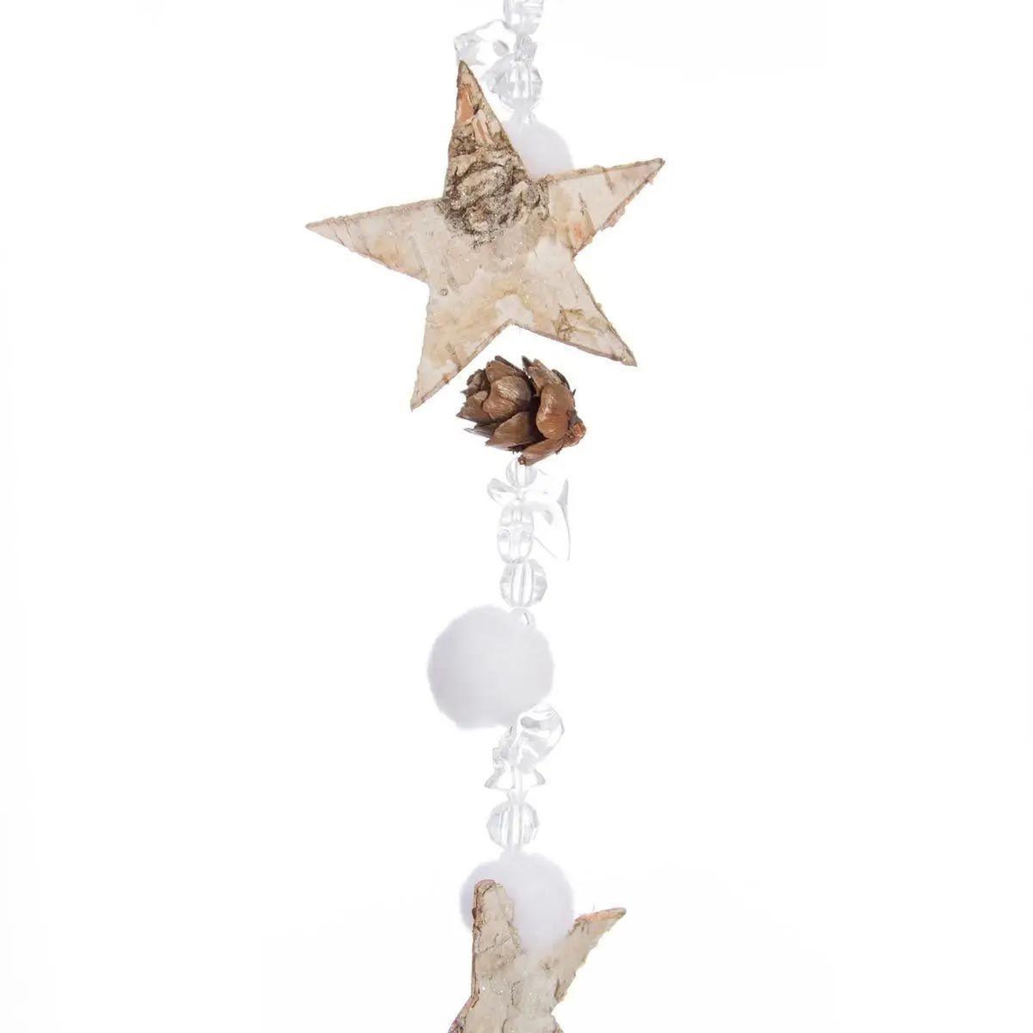 Voir la diapositive 2 : ATMOSPHERA Guirlande de noël bois  marron glacé  140cm naturel