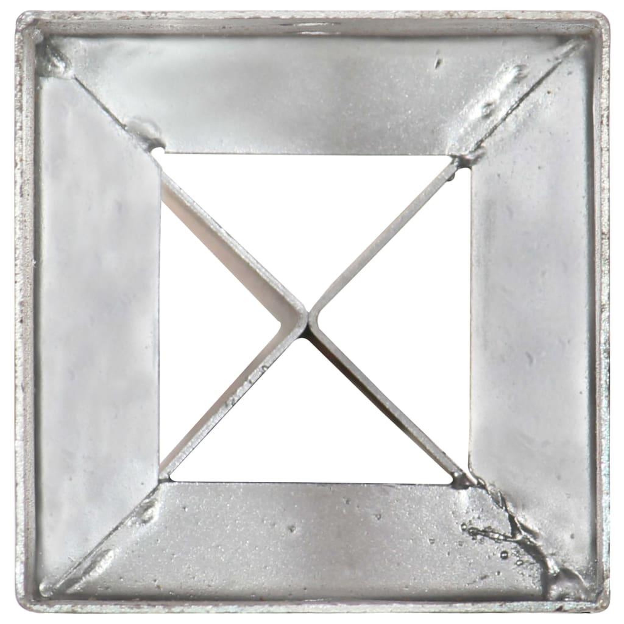 Voir la diapositive 5 : VIDAXL Piquets au sol 12 pcs Argente 10x10x91 cm Acier galvanise