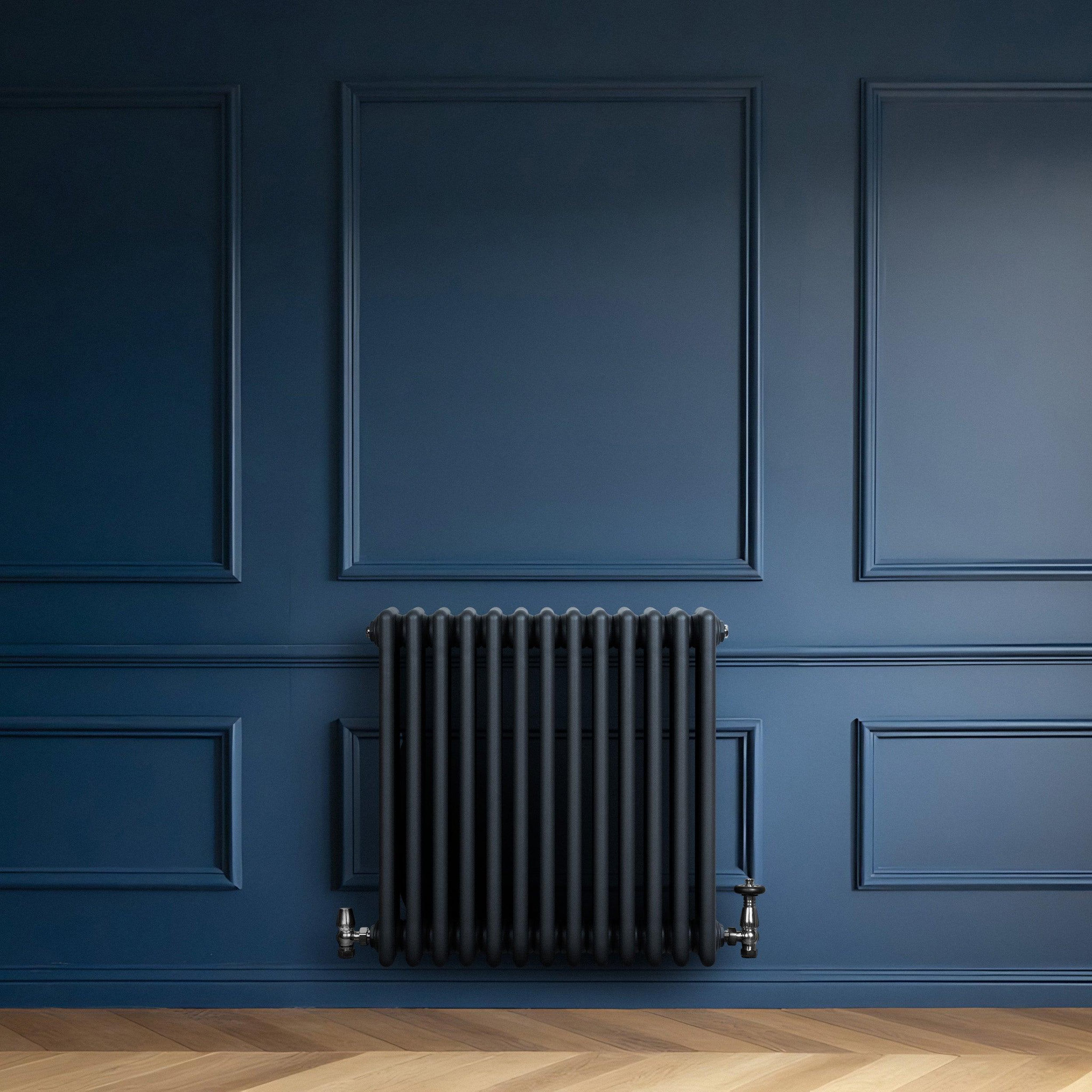 Voir la diapositive 4 : MONSTERSHOP Radiateur traditionnel à 4 colonnes & vannes - 600 x 605 mm