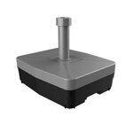 CENTRALE BRICO Pied de parasol à lester avec du sable jusqu'à 45 kg, argenté, L 41 x l 49 x H 16 cm
