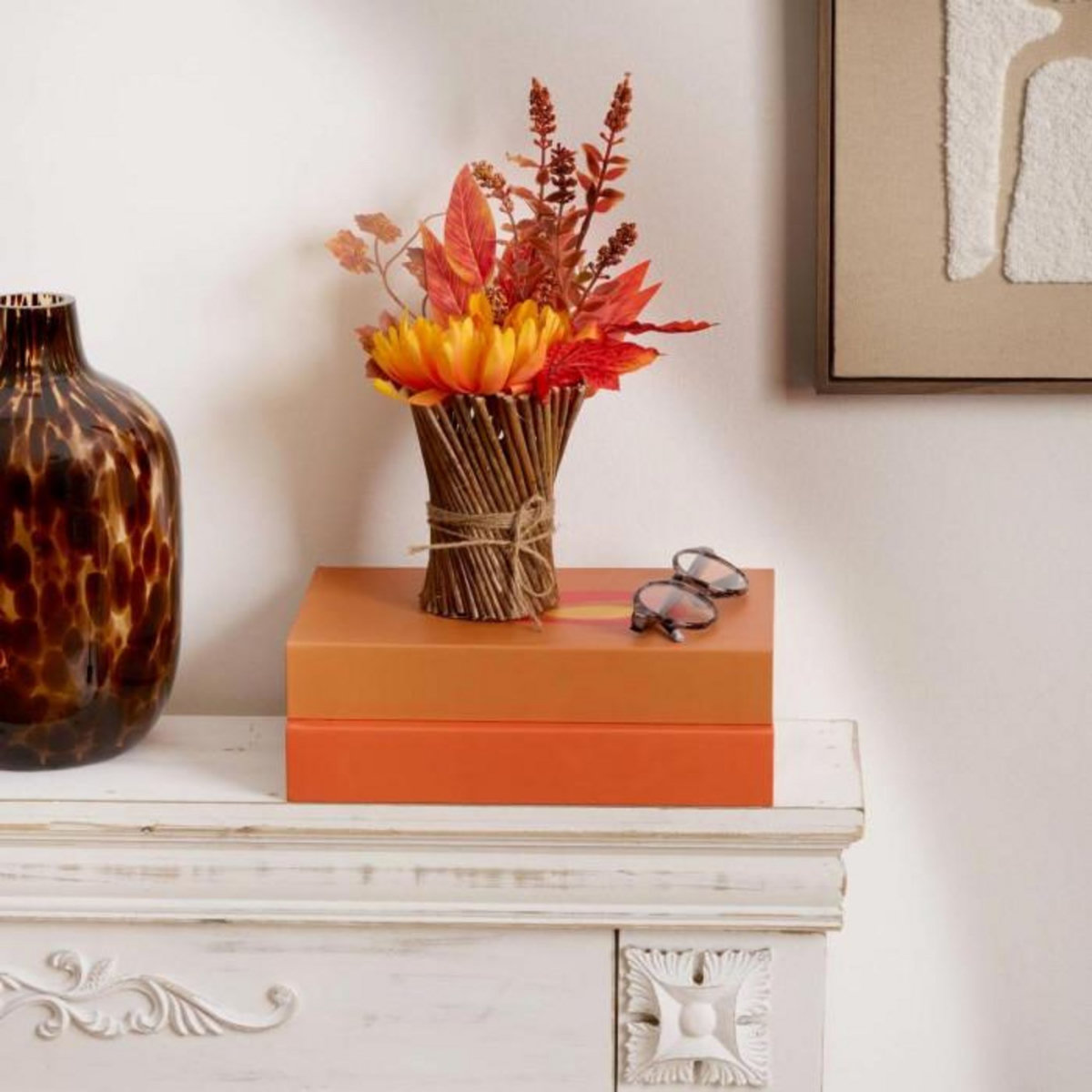 ATMOSPHERA Fagot Automnal  James  30cm Orange